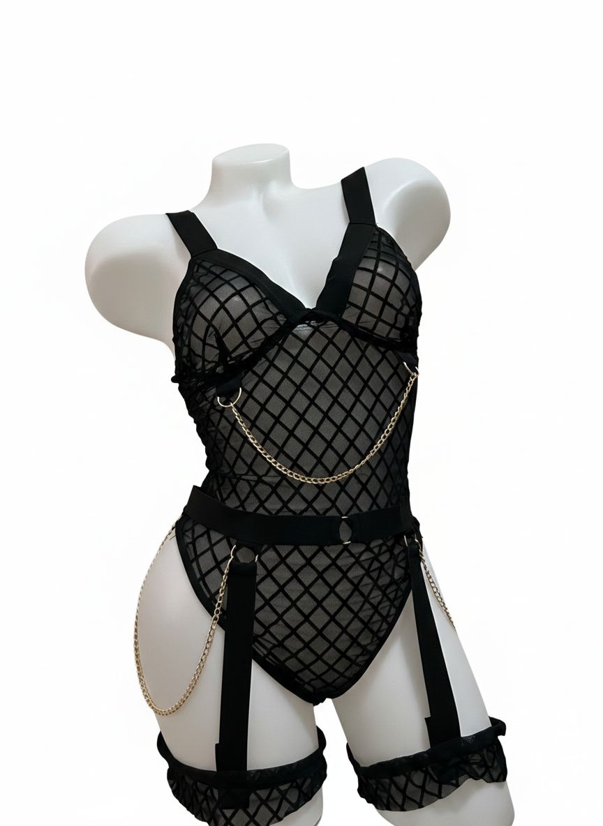 FDRBDL58 BodySuit BabyDoll Teddy Straplez